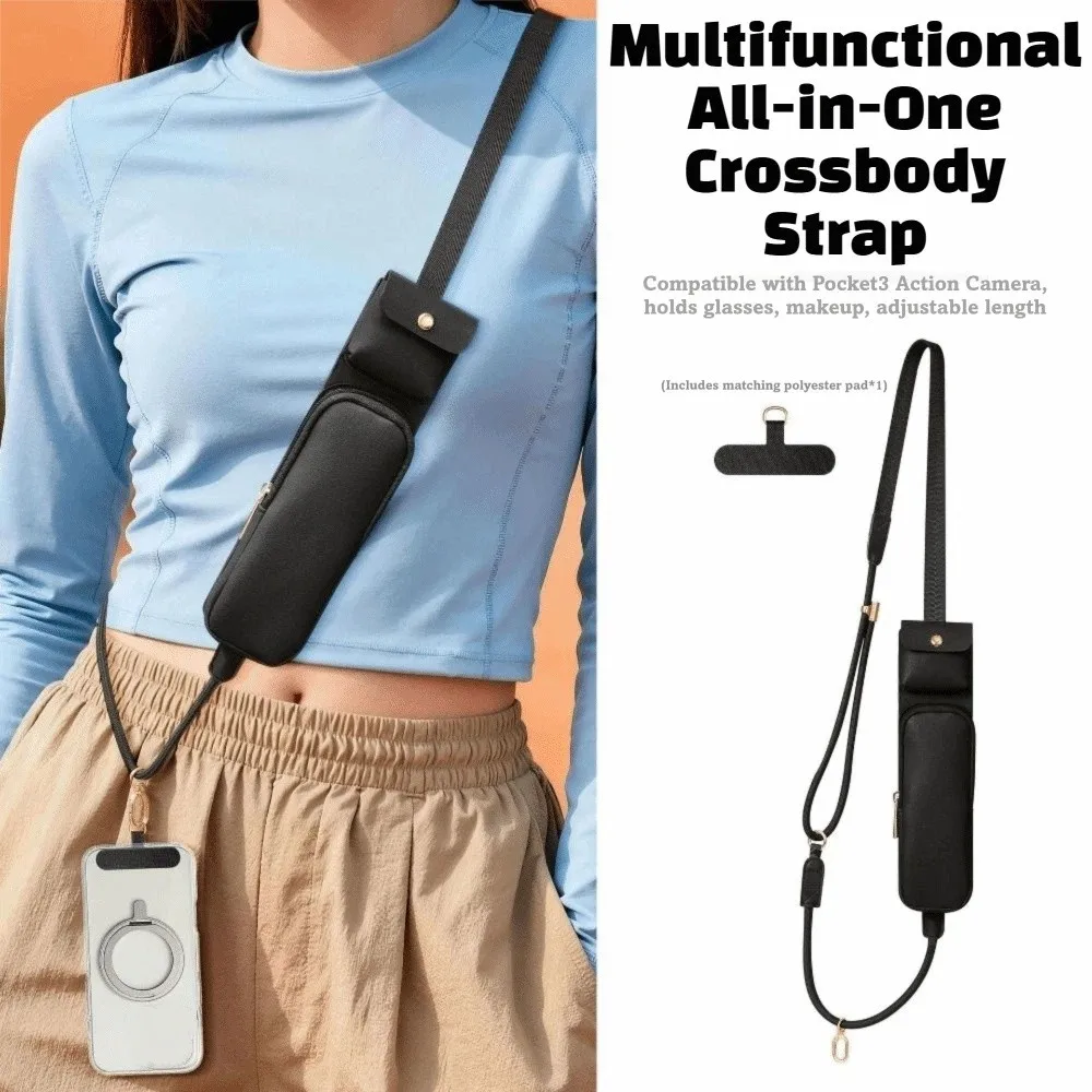 Adjustable Strap Phone Lanyard Portable Design Anti Lost Strap Glasses Pouch Lanyard Detachable Pouch Multifunctional Strap