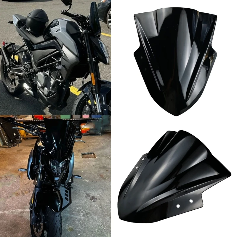 

D0UC Windshield Front Windscreen Modification Accessories Easy Installation for NS200 Motorcycle Windscreen Wind Deflector