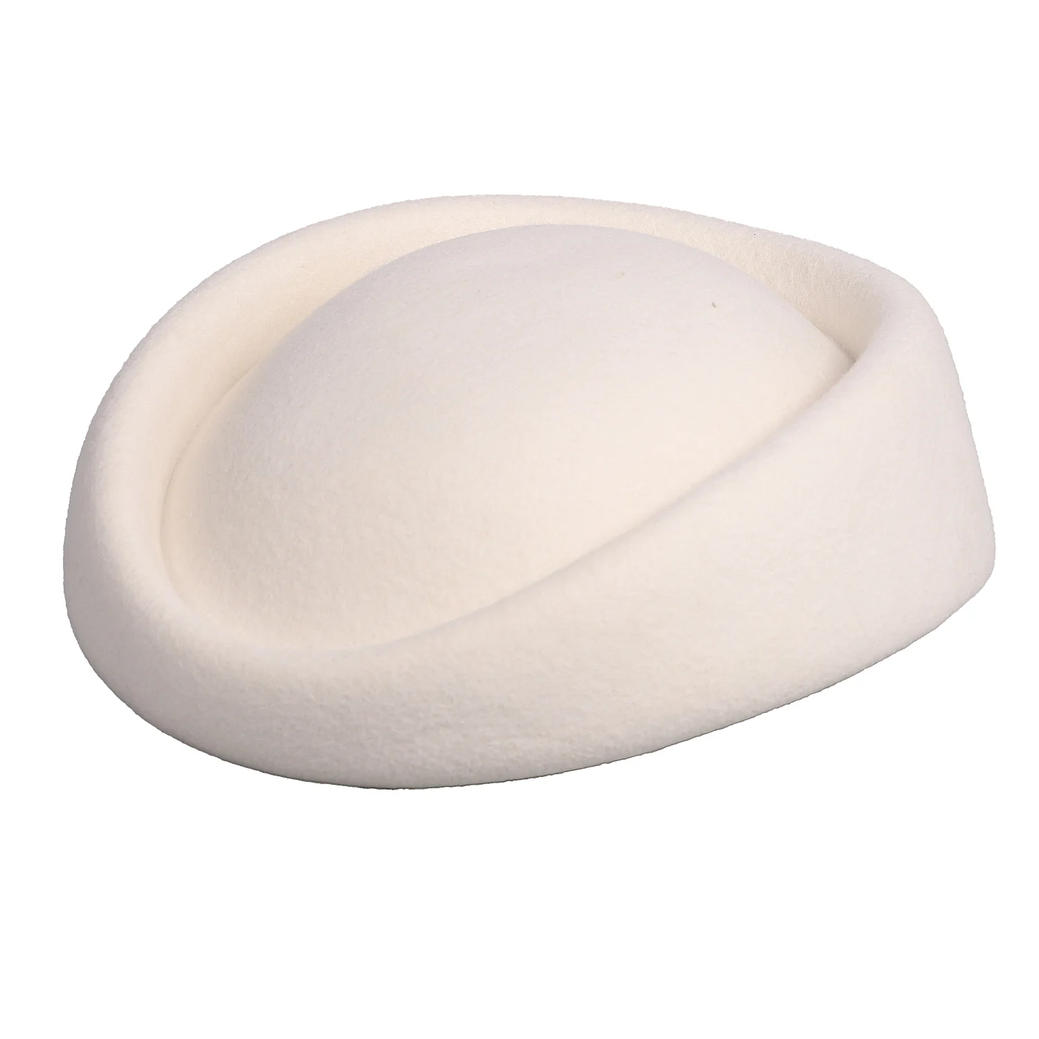 FS-Wollfilz Französische Baskenmütze für Damen, weiße Fascinator-Hüte, Wintermütze für Damen, elegante Kirche, Hochzeits-Fedoras, Pillbox-Mütze – Detail 1