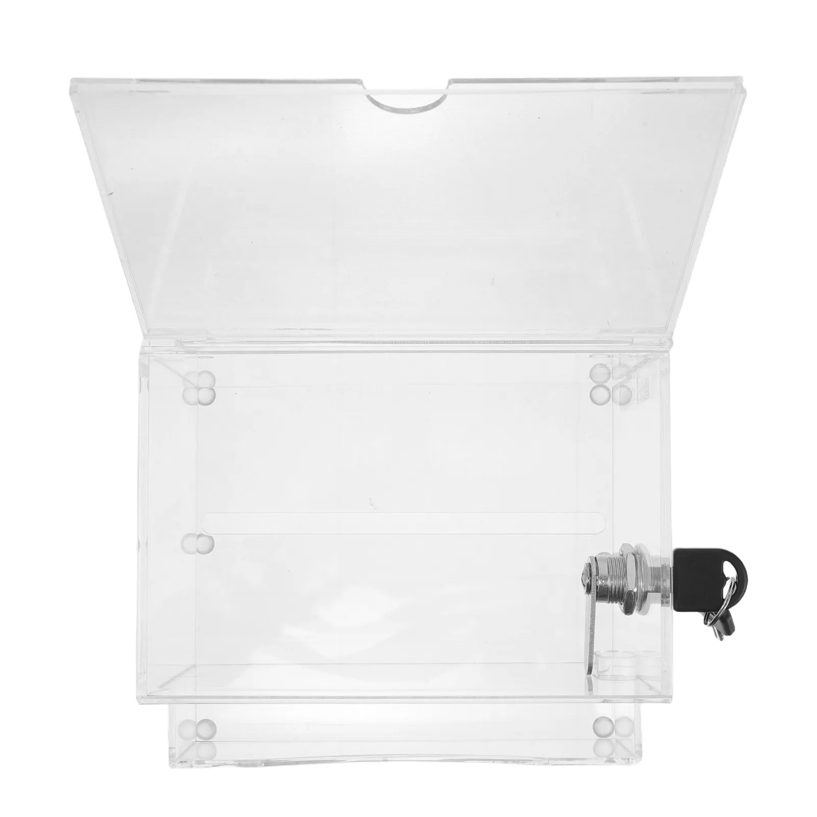 Acrylic Lock Box Tip Jar Clear Donation Box Ballot Suggestion Fundraising Voting Raffle Restaurant Small Storage Case for Crafts