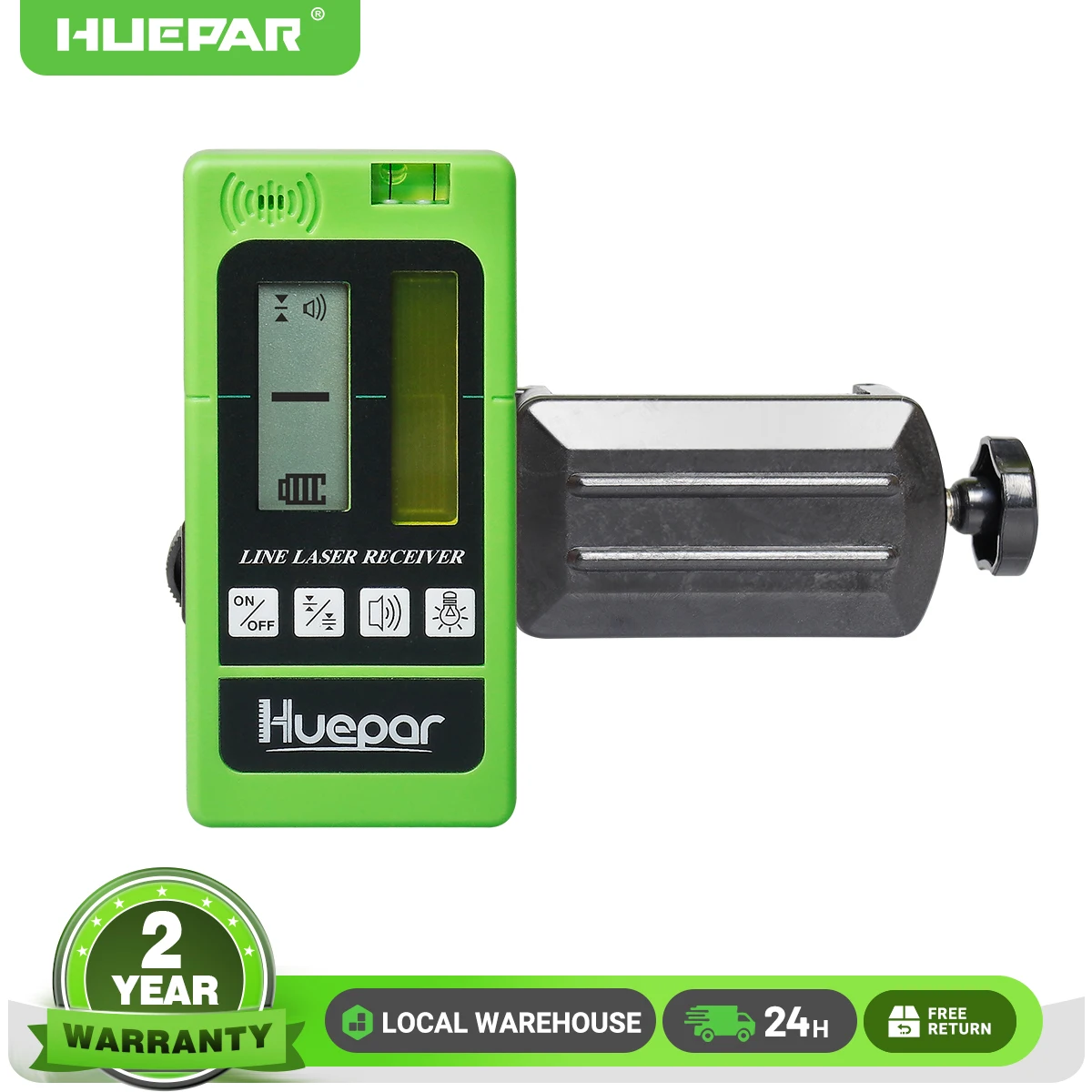 

Лазерный детектор Huepar LR-5RG, зеленый/красный лазерный уровень, приемник луча для наружного использования в помещении, самовыравнивающийся лазерный уровень с импульсным режимом