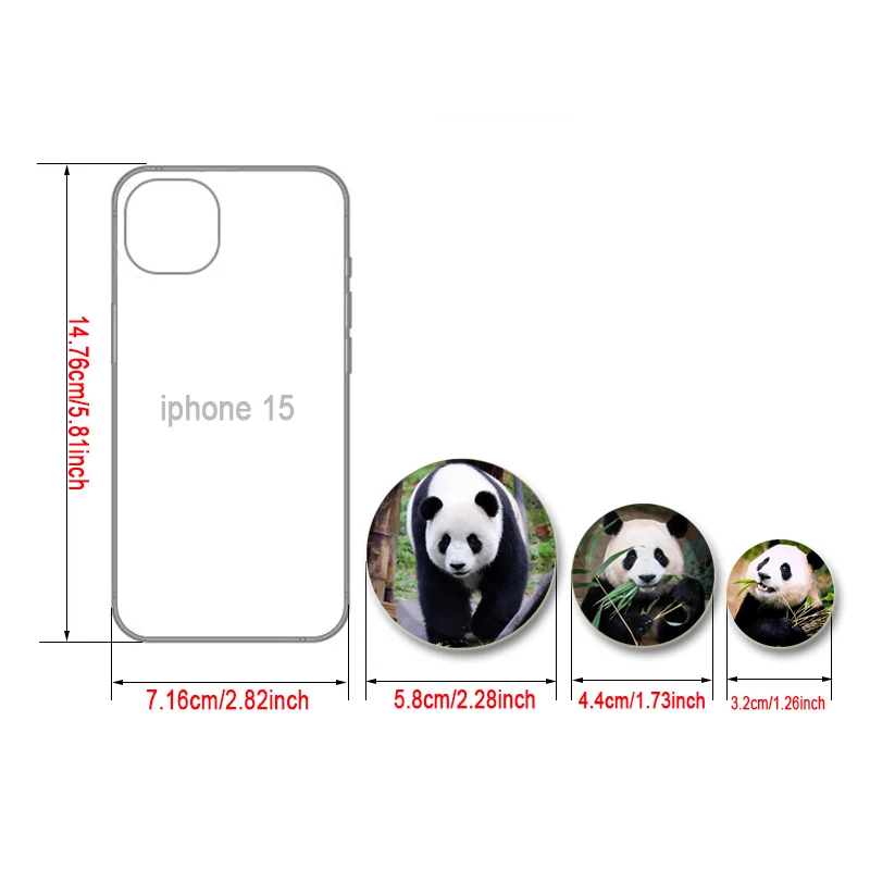 32/44/58mm Cute Pandas Round Brooch Fu Bao/Xiang Xiang/nuan Nuan Badge Clothing Backpack Accessories Pin Gift Fans Collection