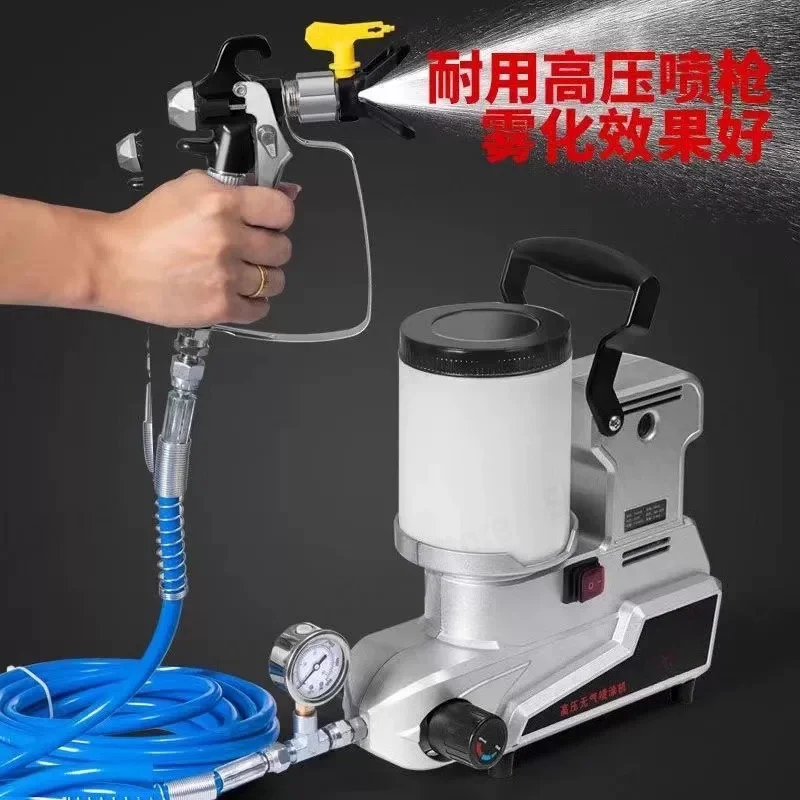Portable Cordless Corded HVLP Paint Sprayer, Handheld Lithium Battery Electric Spray Gun for Latex and Oil Paint, All in One