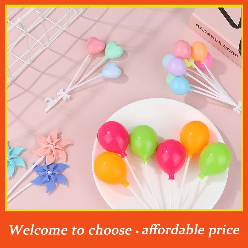 

*1Set new 1:6 Dollhouse Miniature Colorful Balloon Windmills Round Heart-shaped Balloon Ornament Home Garden Decor Toy