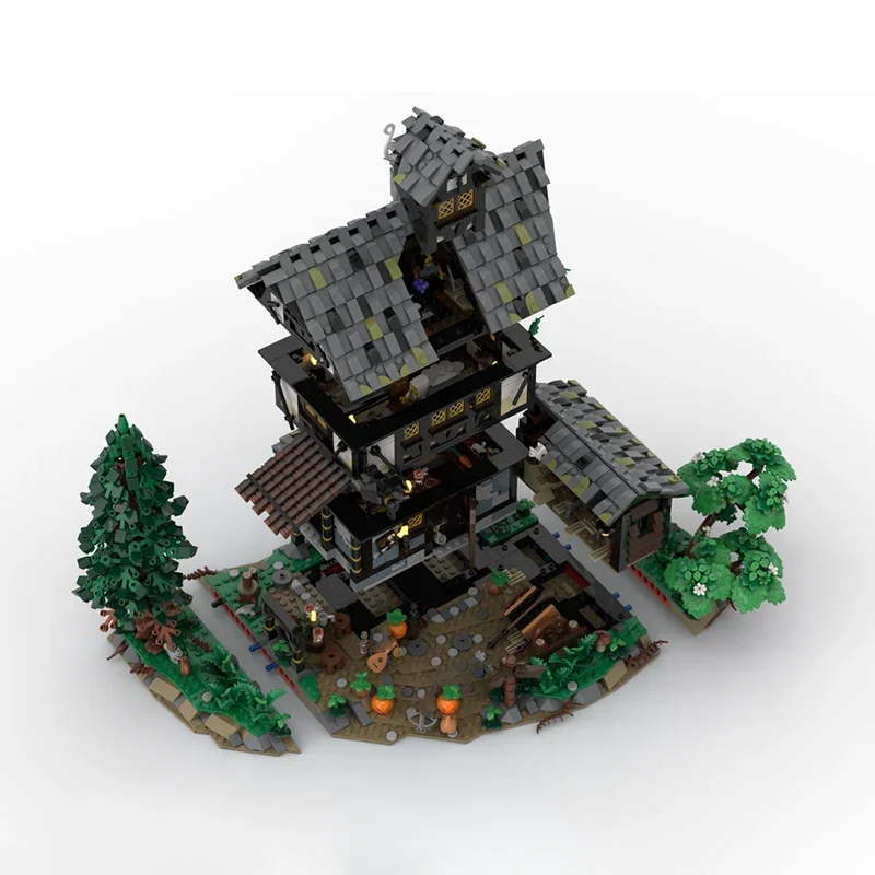 Moc قوالب بناء الغراب نزل نموذج التكنولوجيا وحدات كتلة عيد الميلاد لتقوم بها بنفسك قلعة القرون الوسطى لعبة مجسمة هدايا عطلة البناء #2