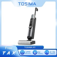 TOSIMA H1 Cordless Wet Dry Vaccum Cleaner 4000mAh 21.9V Li-ion Battery 860ml Water Tank 35mins Run Time One Button Self-Cleaning