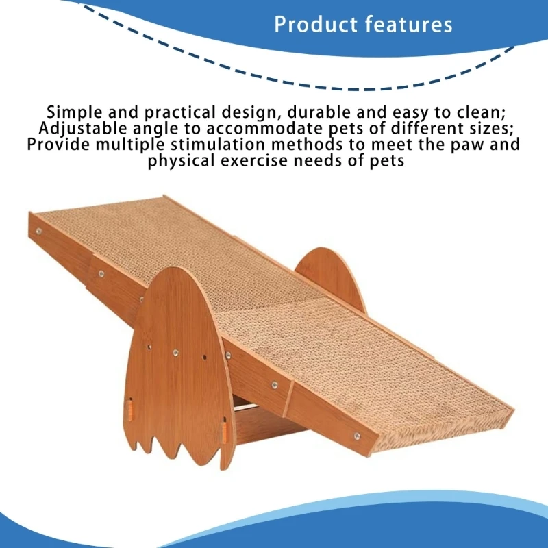 Cats Scratching Board Seesaw Scratcher Pad Cats Scratching Post Cats Sleep Toy Scratch Board for Cats Entertainment