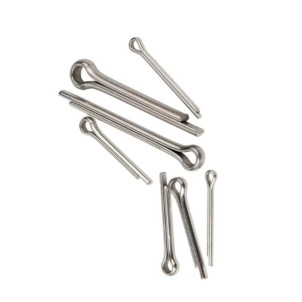 1/50pcs M1 M1.2 M1.5 M2 M3 M3.2 M4 M5 M6 M8 M10 304 Stainless Steel Spring Cotter Hair Pin Split Clamp Tractor Open Elastic Clip