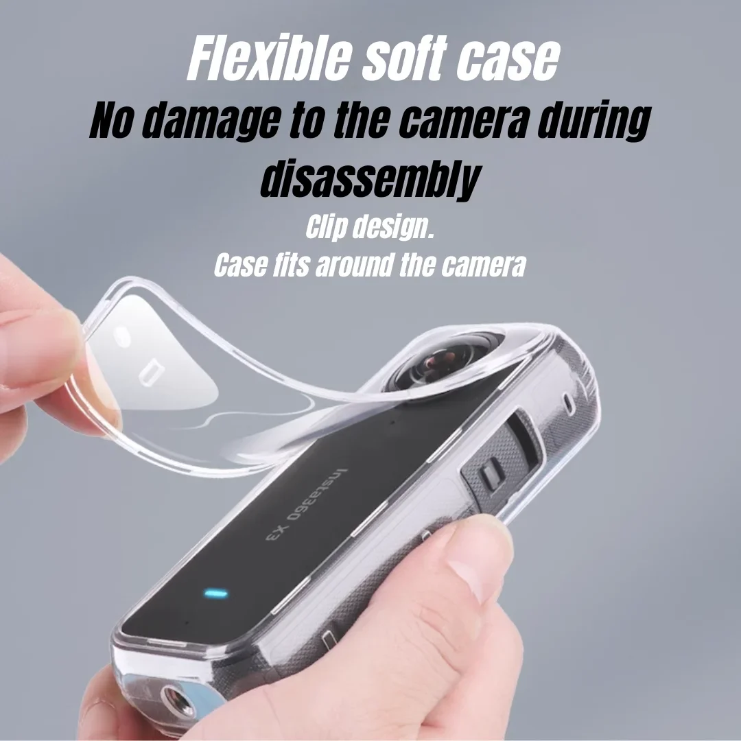 Anti-Drop Tpu Protective Soft Case With Airbag For Insta360 X3 Anti-Scratch Protector Cover For Insta 360 X3 Camera Accessories