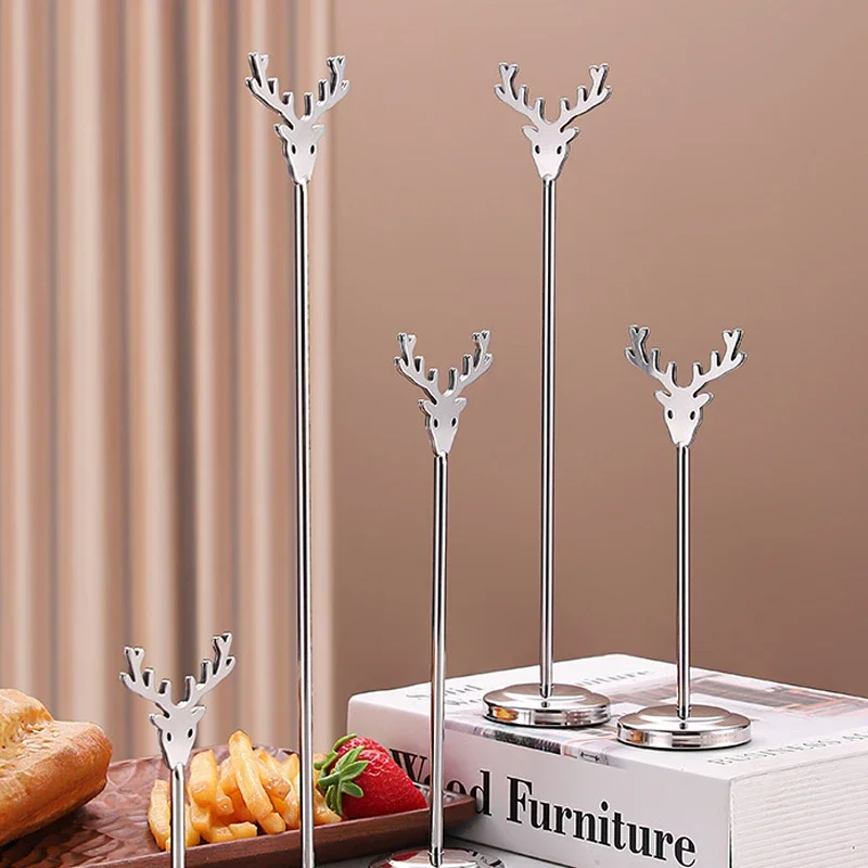 5pcs Metal Place Card Holders Price Tags Photo Clip Stands Wedding Table Card Number Name Sign Stand for Wedding Party Decor