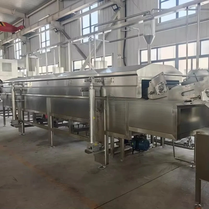 Customize Commercial Continuous Frying Machine Easy Access Cleaning Fryer Limit Control Regional Temperature Control Pump