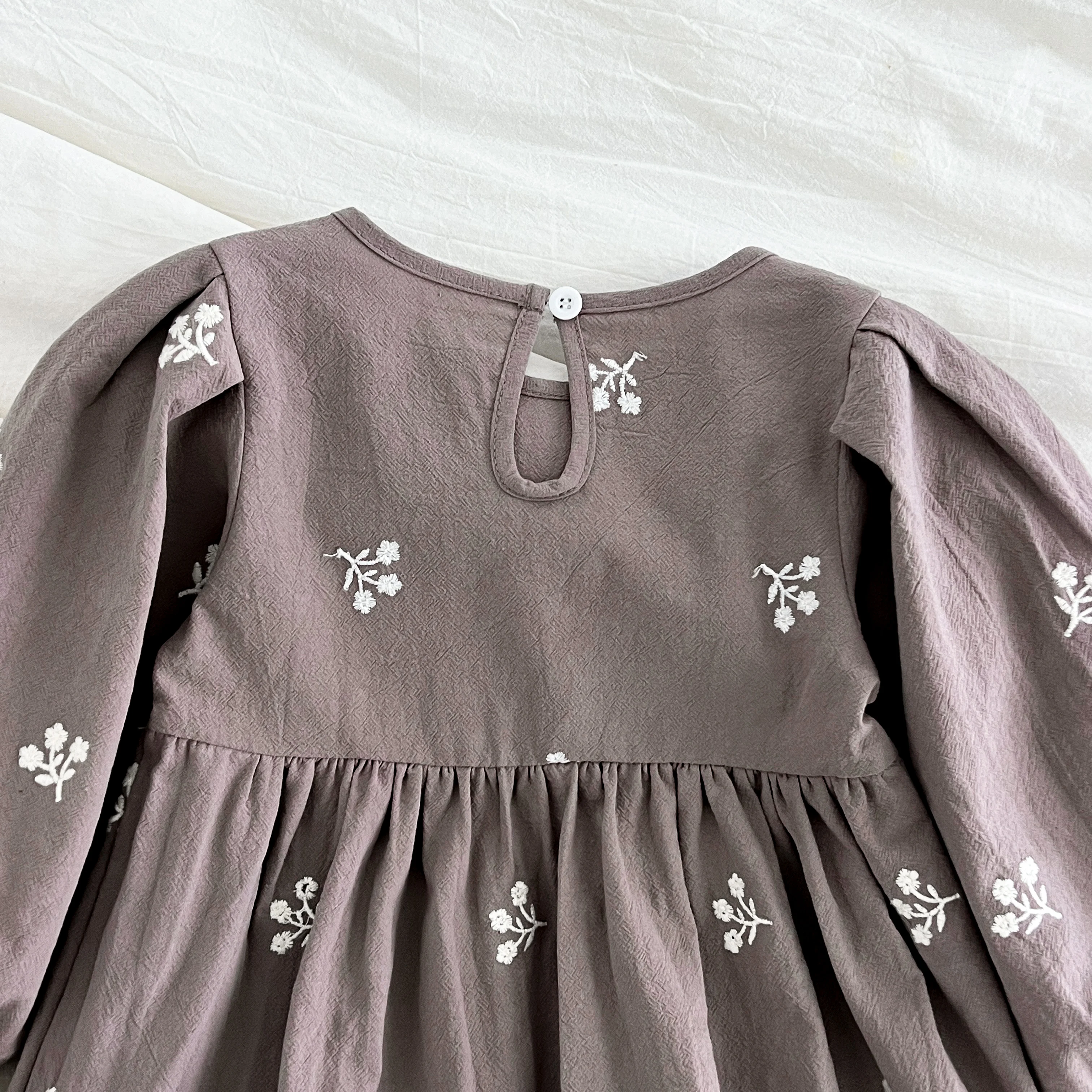 2-7Yrs Casual Neue Blumenmädchenkleider Kinder Mädchen Kleid Floral Kinder Kleidung Herbst Baumwolle Stickerei Baby Mädchen Prinzessin Kleid – Detail 10