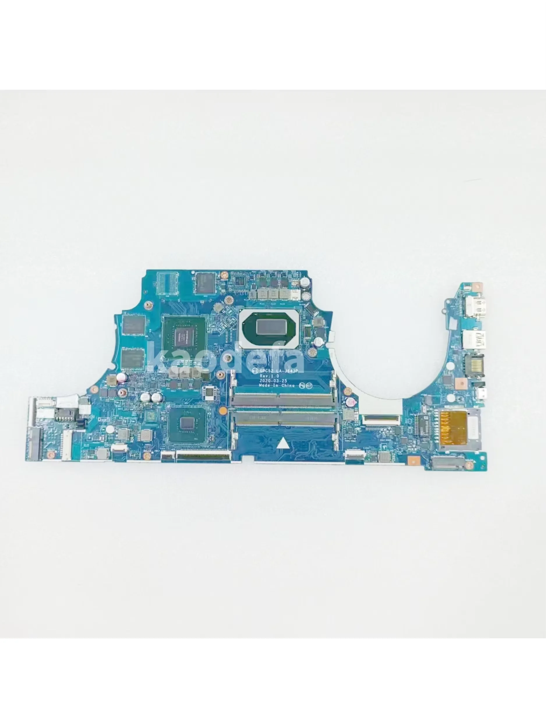 GPC52 LA-J643P Mainboard For HP Gaming 15-DK Laptop Motherboard CPU:I5-10300H I7-10750H GPU: N17P-G0-K1-A1 GTX1050 3GB Test OK