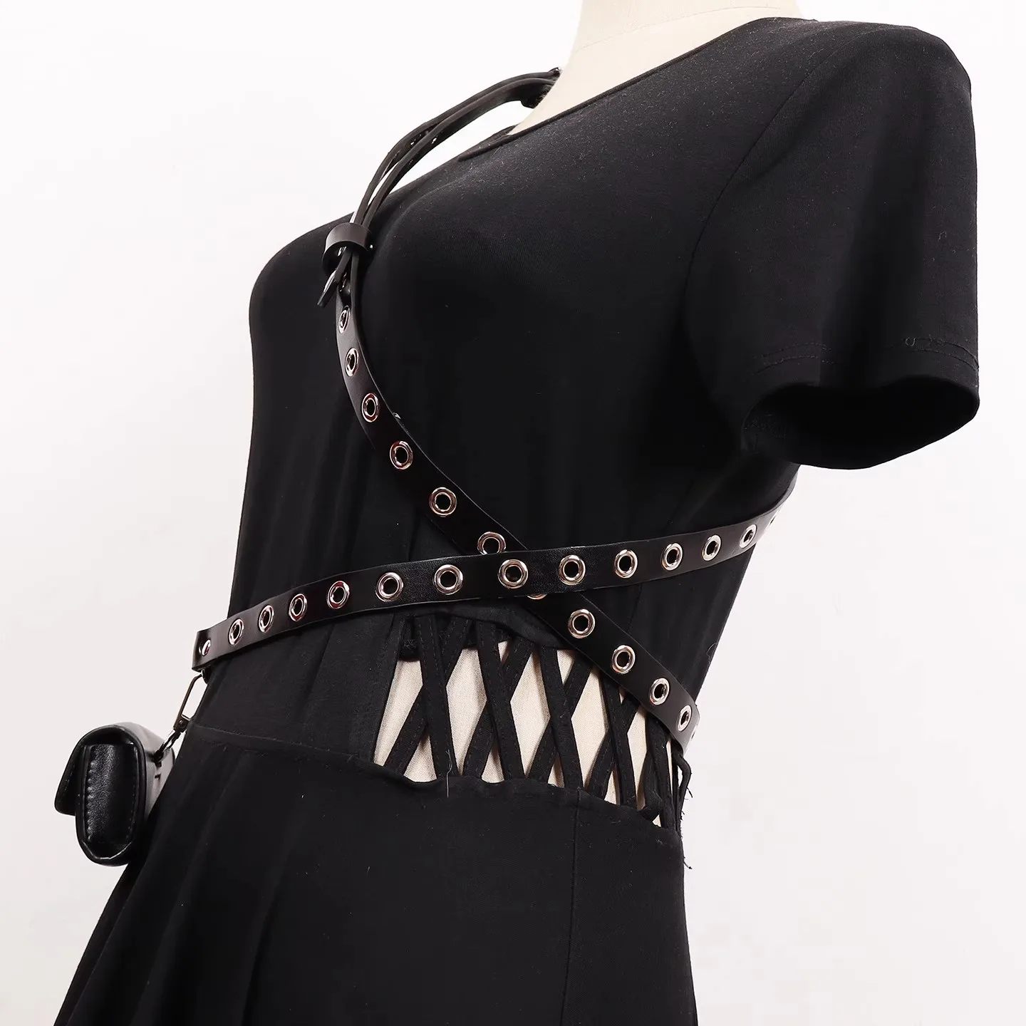 Pista feminina moda couro genuíno preto saco cummerbunds vestido feminino espartilhos cintura cintos decoração cinto largo r3138