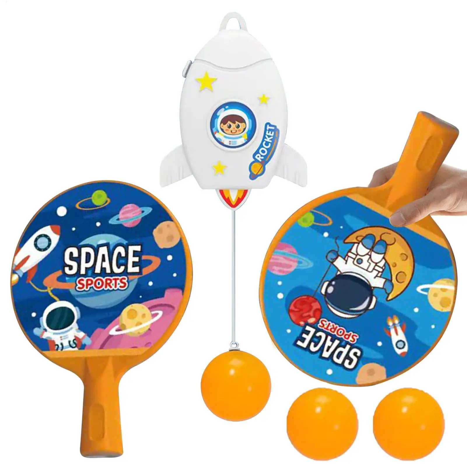 Table Tennis Trainer Toy | Indoor Outer Space Theme Table Tennis Exerciser Kit | Table Tennis Parent Child Interaction Game Toy