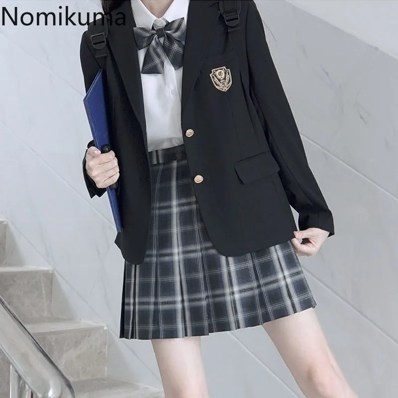 Preppy Style Fashion Korean Jackets for Women's Streetwear Casual Oversized Outwear Black Y2k Coats Blazer Mujer De Moda 2024