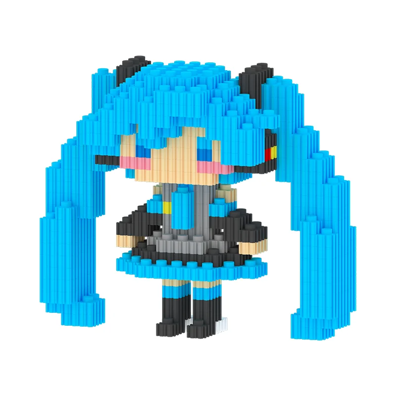 Juego de bloques de construcción de serie elfo de variedad Hatsune Miku, juguete educativo ensamblado, modelo lindo, adorno para el hogar, regalo creativo