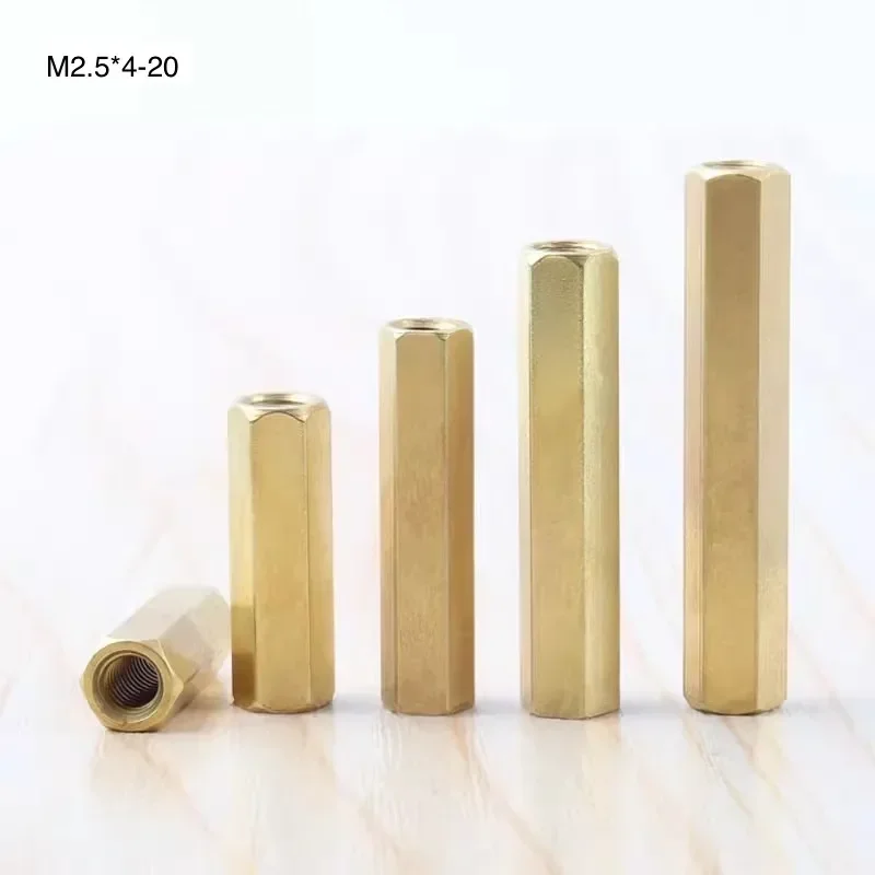 1000個-ロット-m25-4-20mm-六角真鍮製メス型マザーボードスタンドオフ銅製マウントm25ピラーpcbコラムスペーサーネジ