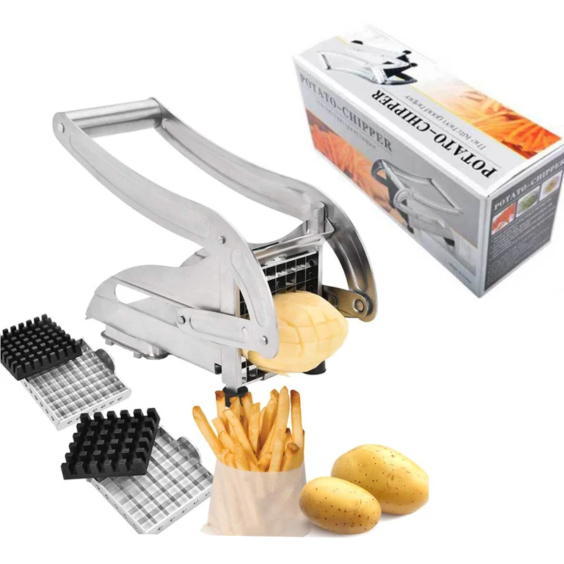 Manual Potato Cutter Stainless Steel French Fries Slicer Potato Chips Maker Meat Chopper Dicer Cutting Machine Tools For Kitchen