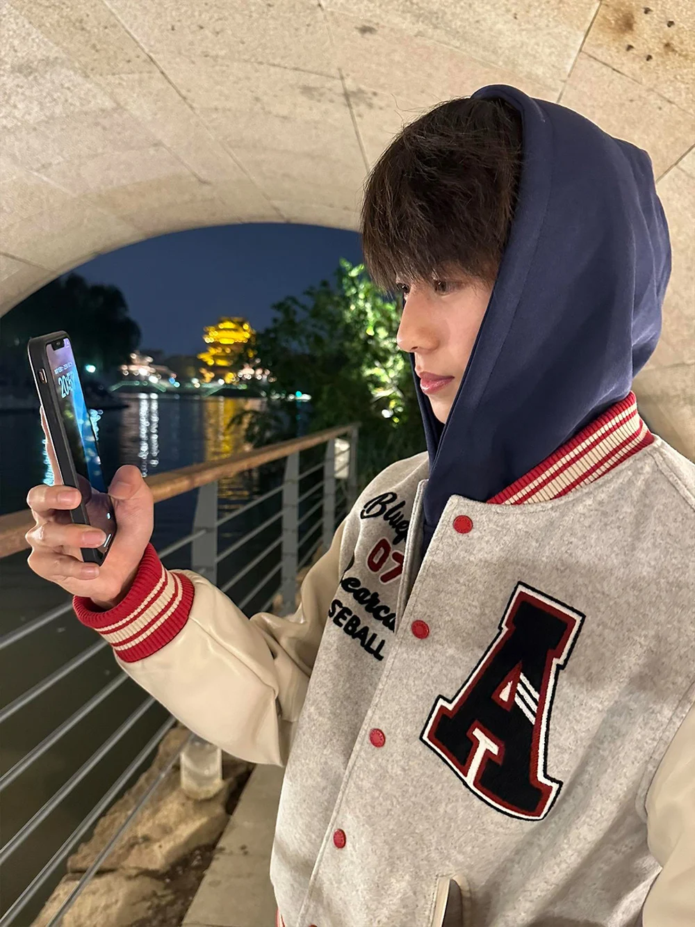 

Thiened American High Street Letter Embroidery Baseball Jaet Men's Winter Warm Flight Suit Jaet Outerwear Cotton Filled