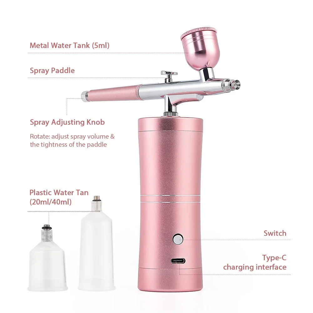 0.3mm Nozzle Single Action Airbrush with Compressor Kit Air-Brush Paint Spray Gun for Cake Make-up Nail Tools Set