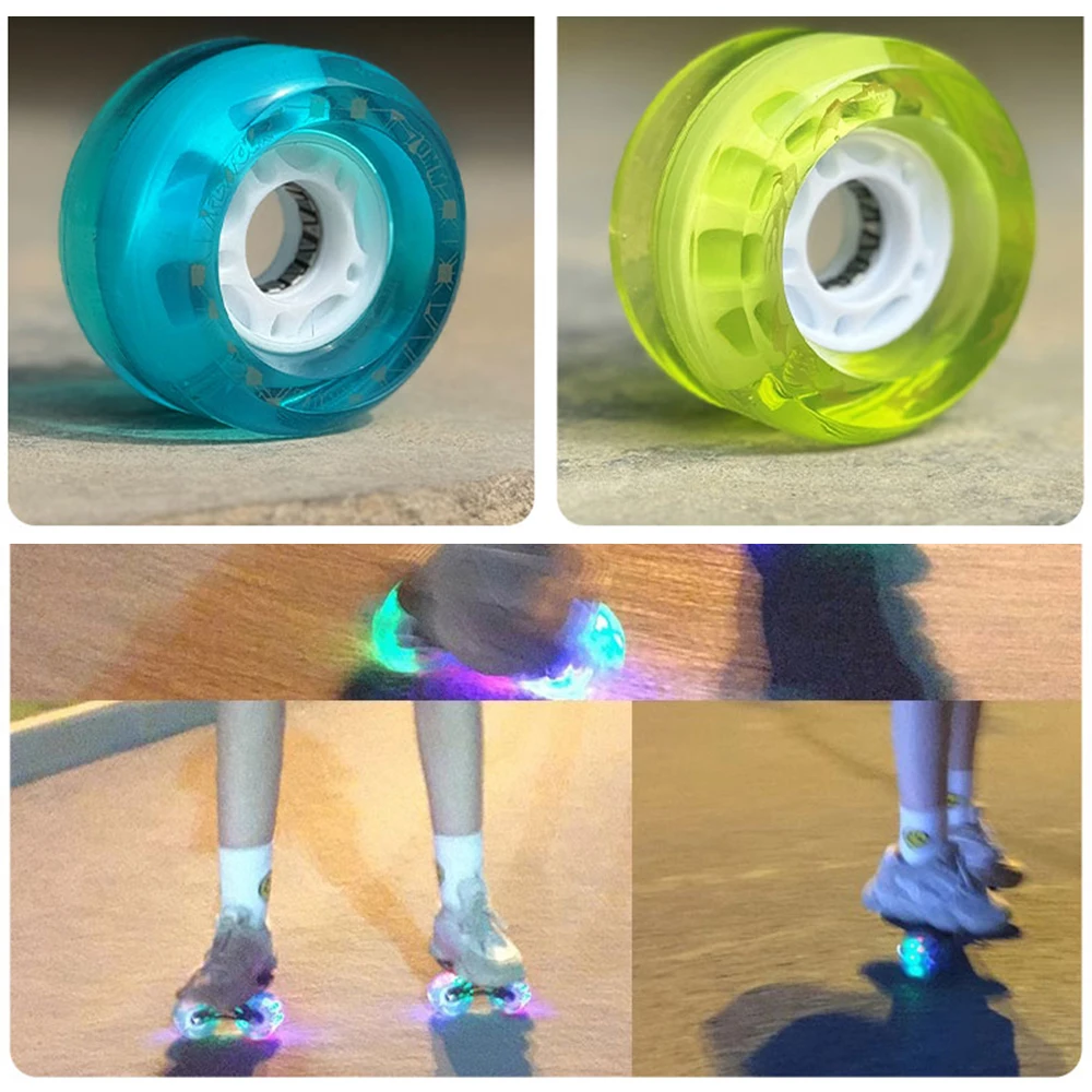 72*44mm Freeline Skates Wheels With Led 82A High Quality Drift Skate Rodas PU LongBoard Ruedas High-rebound Wheel 4 Pcs/Set K012