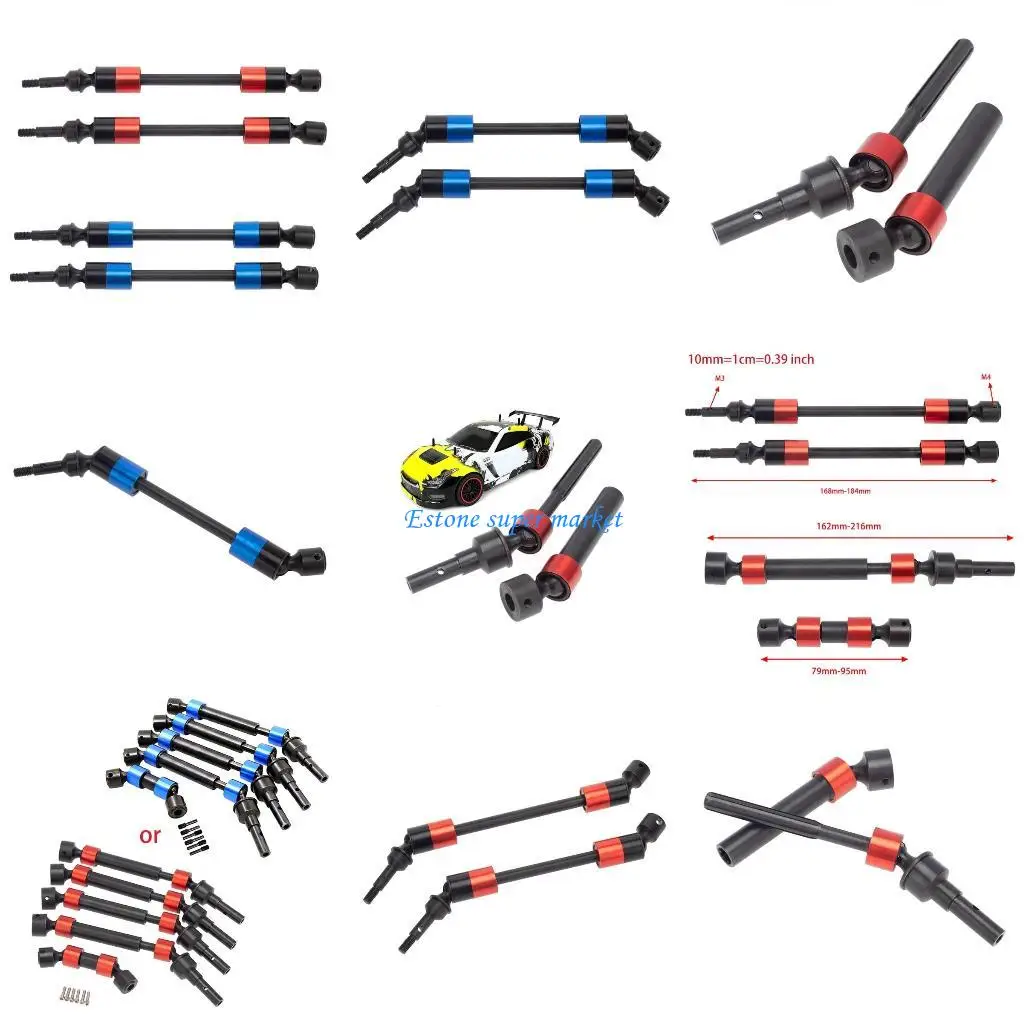 

090B Car Drive Shaft 5 Pcs Metal Rear Drive Shaft for Slash 1/10 Short Truck Sla017 Sla018 Rc Car Parts