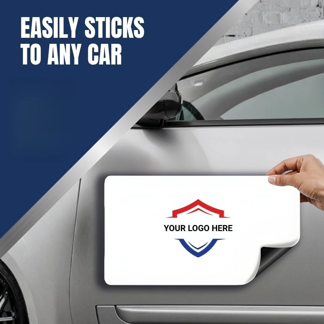 

Flexible Vinyl Blank Magnetic Sign Sheets with Round Corners, Printable Car Magnets 18"x24"