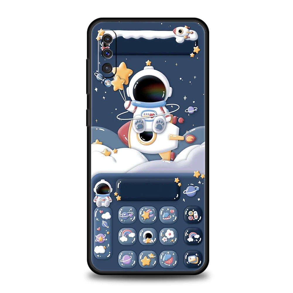 Hello Astronaut Phone Case for Samsung Galaxy A24 A13 A53 A73 A33 A22 A12 A02 A03 A05 A70 A50 A10 A20 5G Silicone Cover Shell