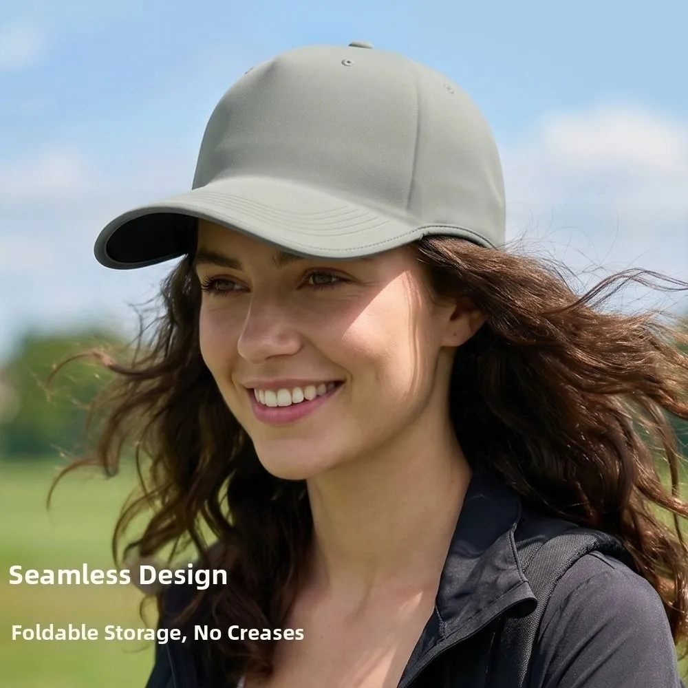 Creative Gift Seamless Baseball Cap Packable Quick Drying Outdoor Hat Polyester Breathable Visor Cap