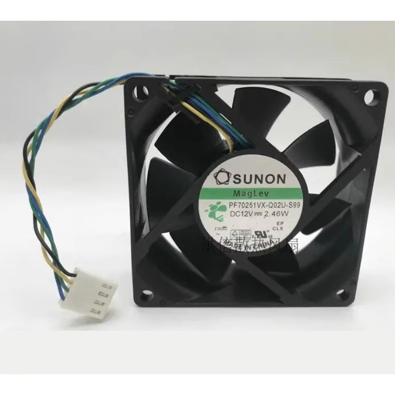 

New Cooler Fan for SUNON PF70251VX-Q02U-S99 DC12V 2.46W 4-wire Cooling Fan 7025 70*70*25MM