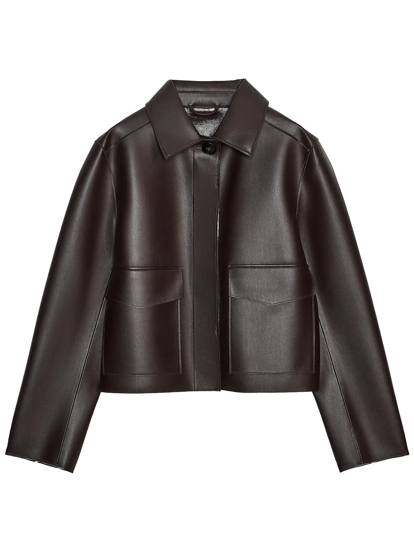 ZAPRHA 2025 Autunno Nuovo Colletto Allentato Ort Pelle Jaet Capispalla Dimagrante da Donna Casual Sle Stand Fit con kets