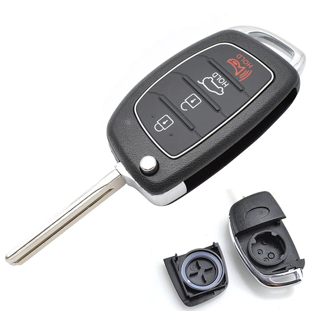 Car Remote Key Shell Case For Hyundai Santa fe i40 ix35 ix45 Sonata Tucson Creta I20 Solaris Replacement Case 3 4 Button