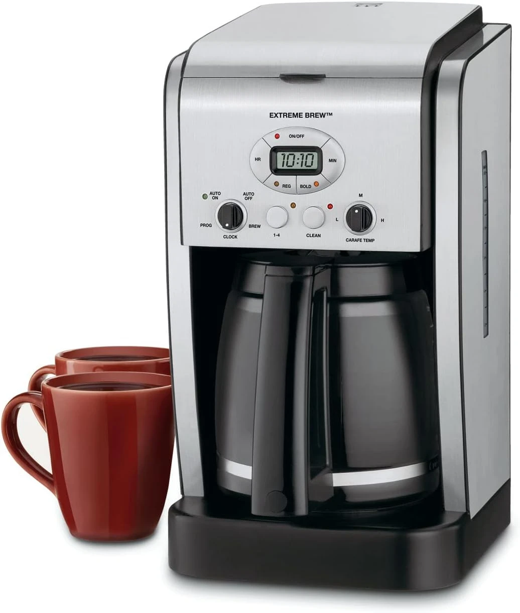 

Coffee Maker,12-Cup Programmable Coffeemaker, Black/Stainless Steel,auto-off functionality, Temperature Control, Silver