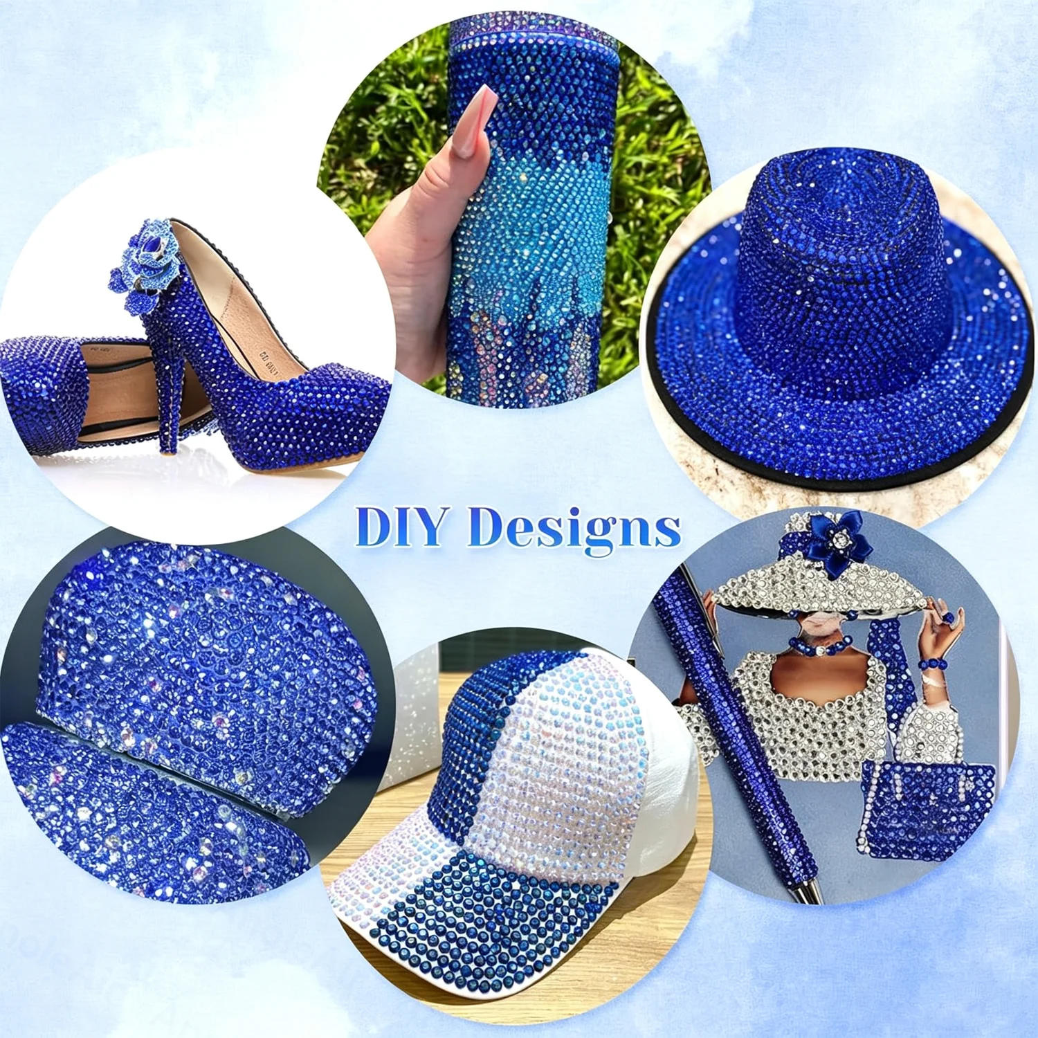 Rhinestone Resin Flatback Biru - Resin Art Quantity ulasan dan harga