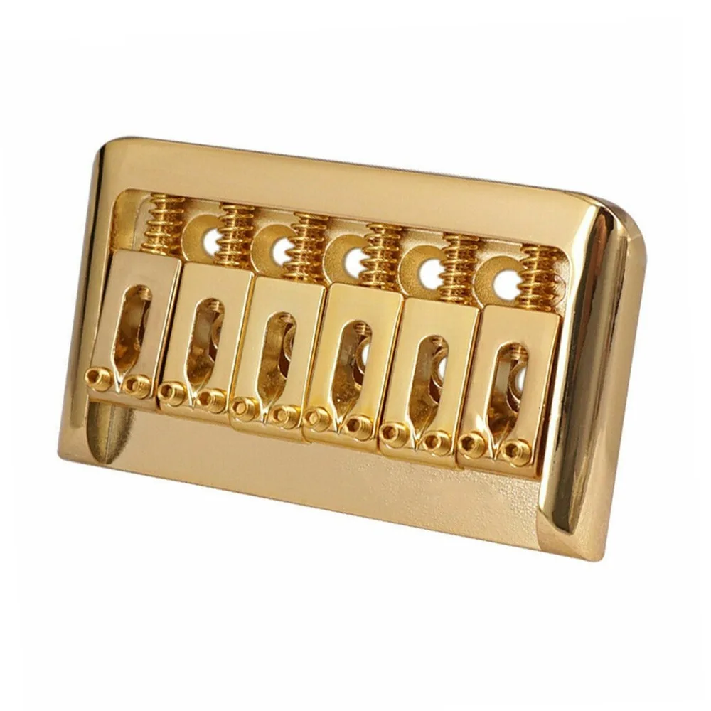 Metal alloy Guitar Hardtail Bridge Saddle Non-Vibrato Easy Operation 6-String Bridge Saddle Wrench Screws Guitar Bridge