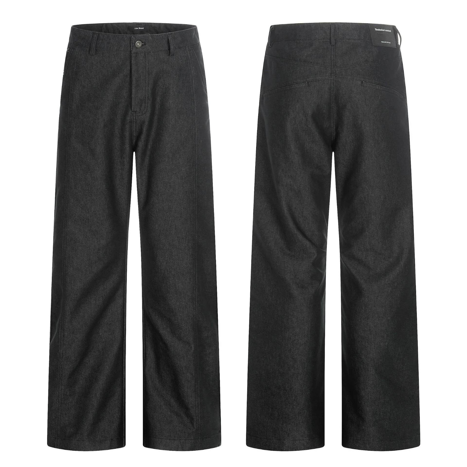 

Американские винтажные джинсы прямого кроя из оригинального денима, свободные повседневные брюки для мужчин, модные, для поездок на работу, с эффектом похудения