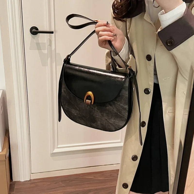 

Роскошная женская сумка через плечо из кожи премиум-класса с элегантным модным просторным мягким повседневным современным стилем ​