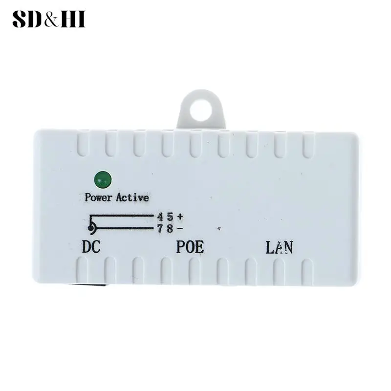 12V - 48V Passieve Poe Injector Voor Ip Camera Voip Telefoon Netwrok Ap Apparaat
