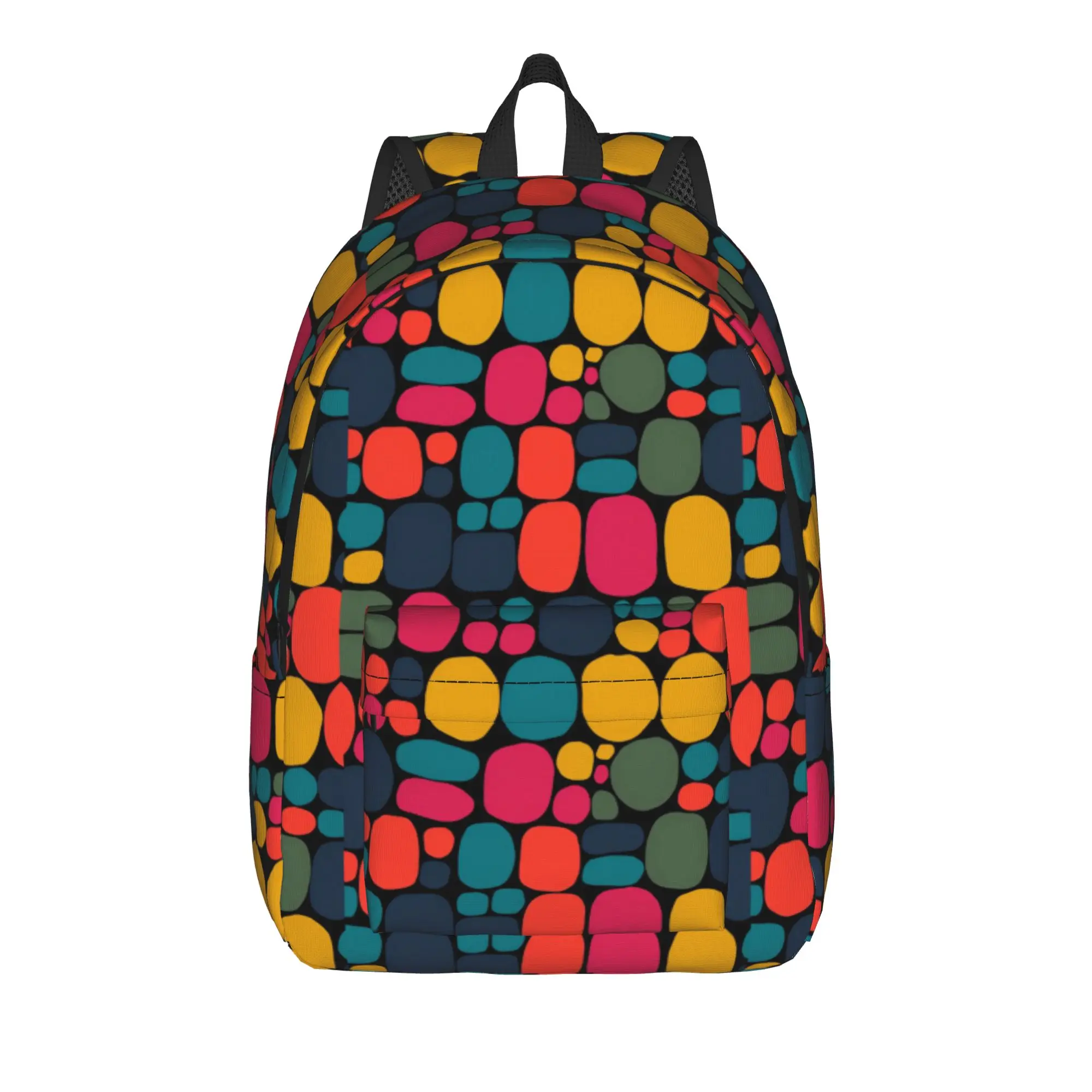 Multicolor Dot Pattern Backpack Boy Girl  Lightweight Backpacks Polyester Cute School Bags Cycling Designer Rucksack