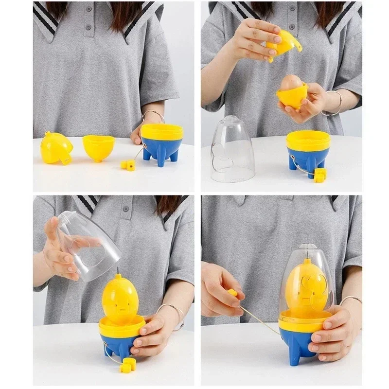 Home Egg Scrambler Hand Eggs Shaker Mixer Food Grade Silicone Egg Spinner Manual Tool In Shell Egg Spinner For Hard Boiled Eggs