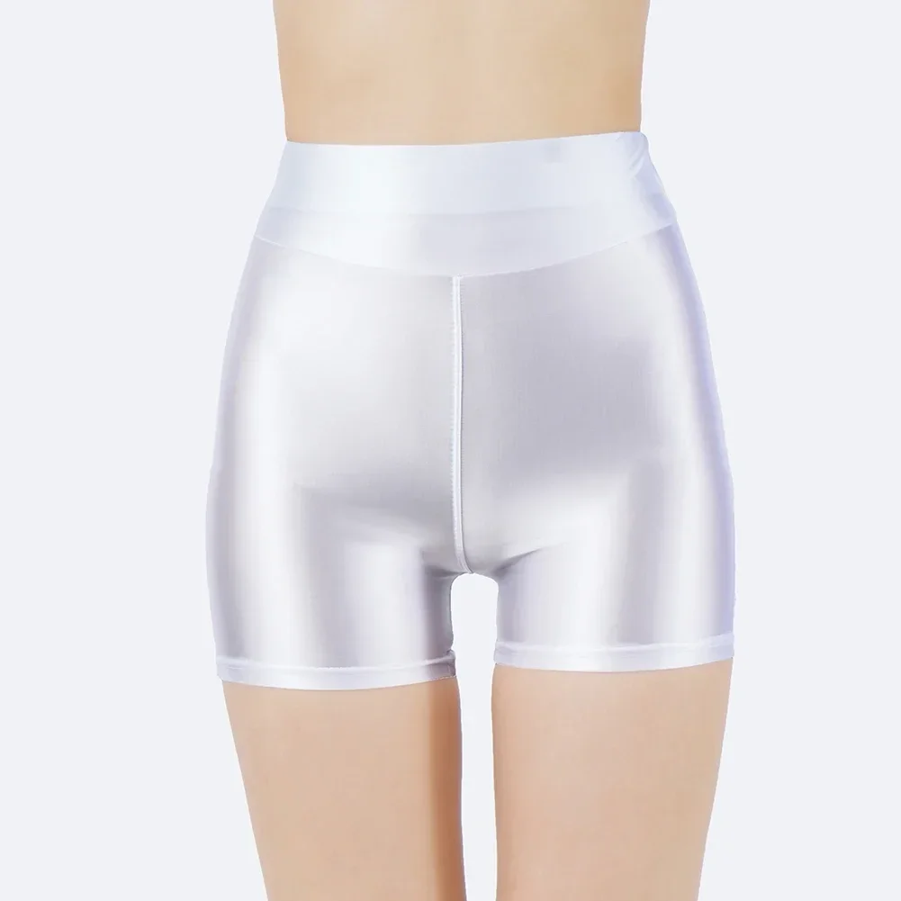 Short soyeux brillant pour femme, pantalon chaud, élasticité modérée, longueur régulière, style sexy, club 03, vacances, tout neuf