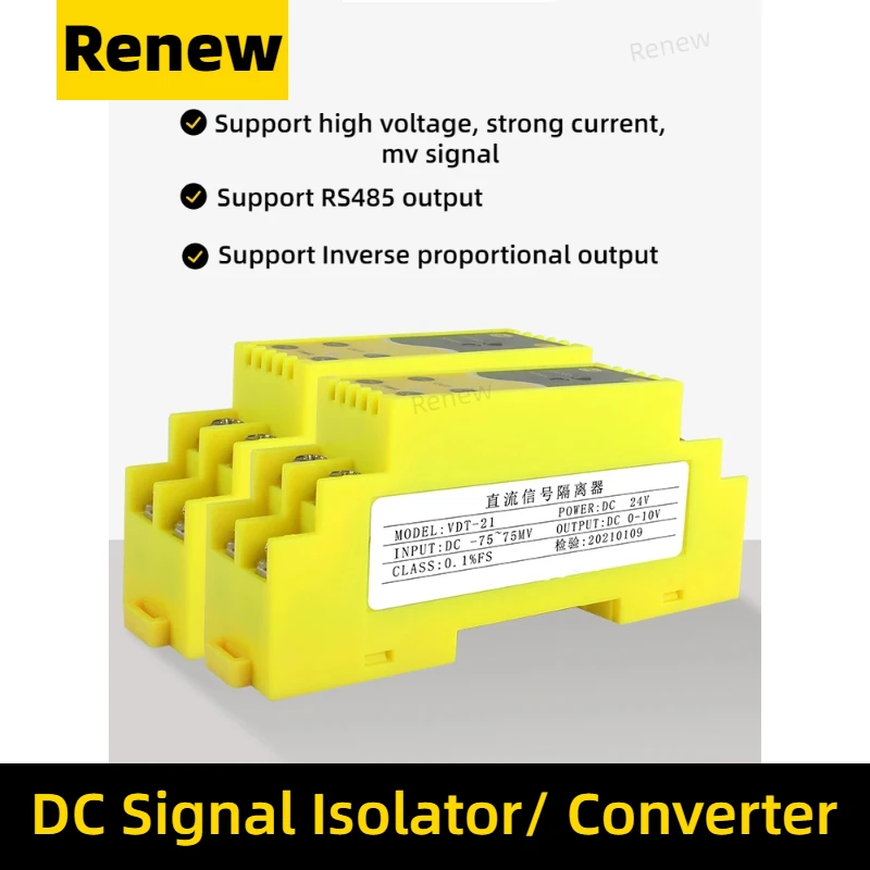 

4 20 ma Analog Input Output Current To Voltage Convert 420ma Rail Din Module 05v to 420ma Signal Isolator