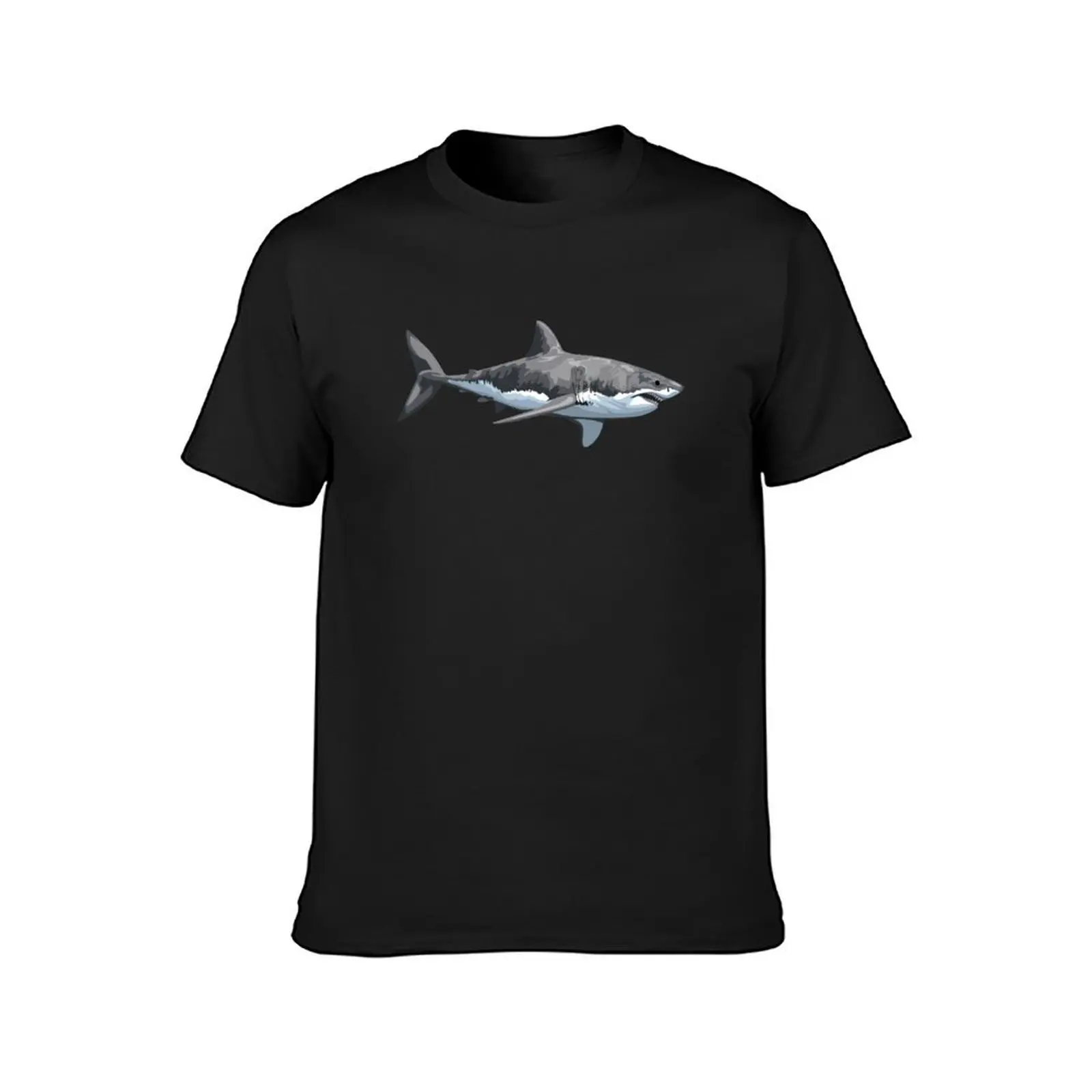 Great White Shark T-Shirt summer top quick-drying oversized t shirts for men