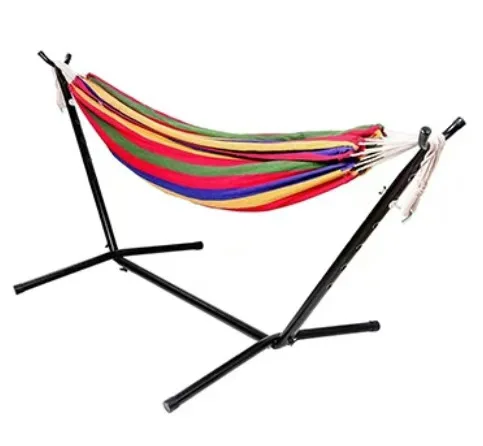 2026 Adult Camping Hammock 2 Person Double Load Capacity 200kg Steel Frame Outdoor Portablepromote sales
