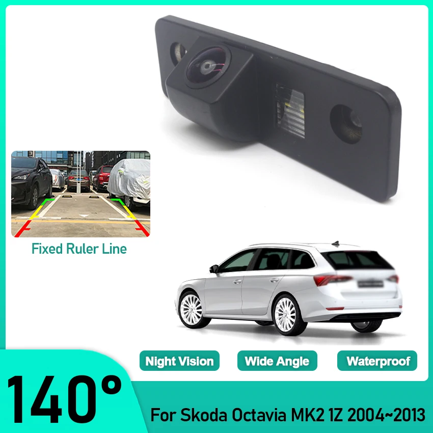 CCD Full HD Fisheye Rear View Camera For Skoda Octavia MK2 1Z 2004 2005 2006 2007 2008 2009 2010 2011 2012 2013 Car Monitor