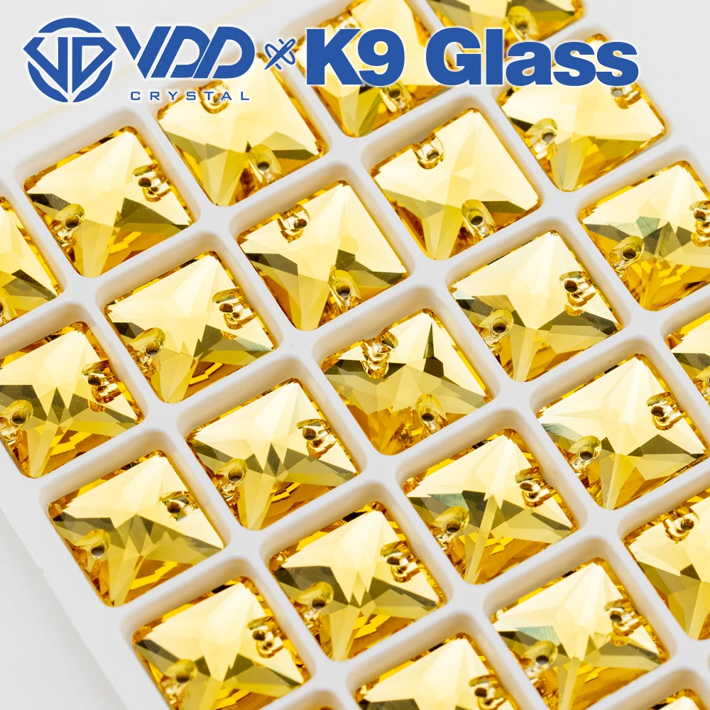 VDD Großhandel Quadratische Hochwertige K9-Glas-Applikationssteine, Kristall-Boxverpackte Flachboden-Nähsteine für Bekleidungsdekorationen – Detail 11
