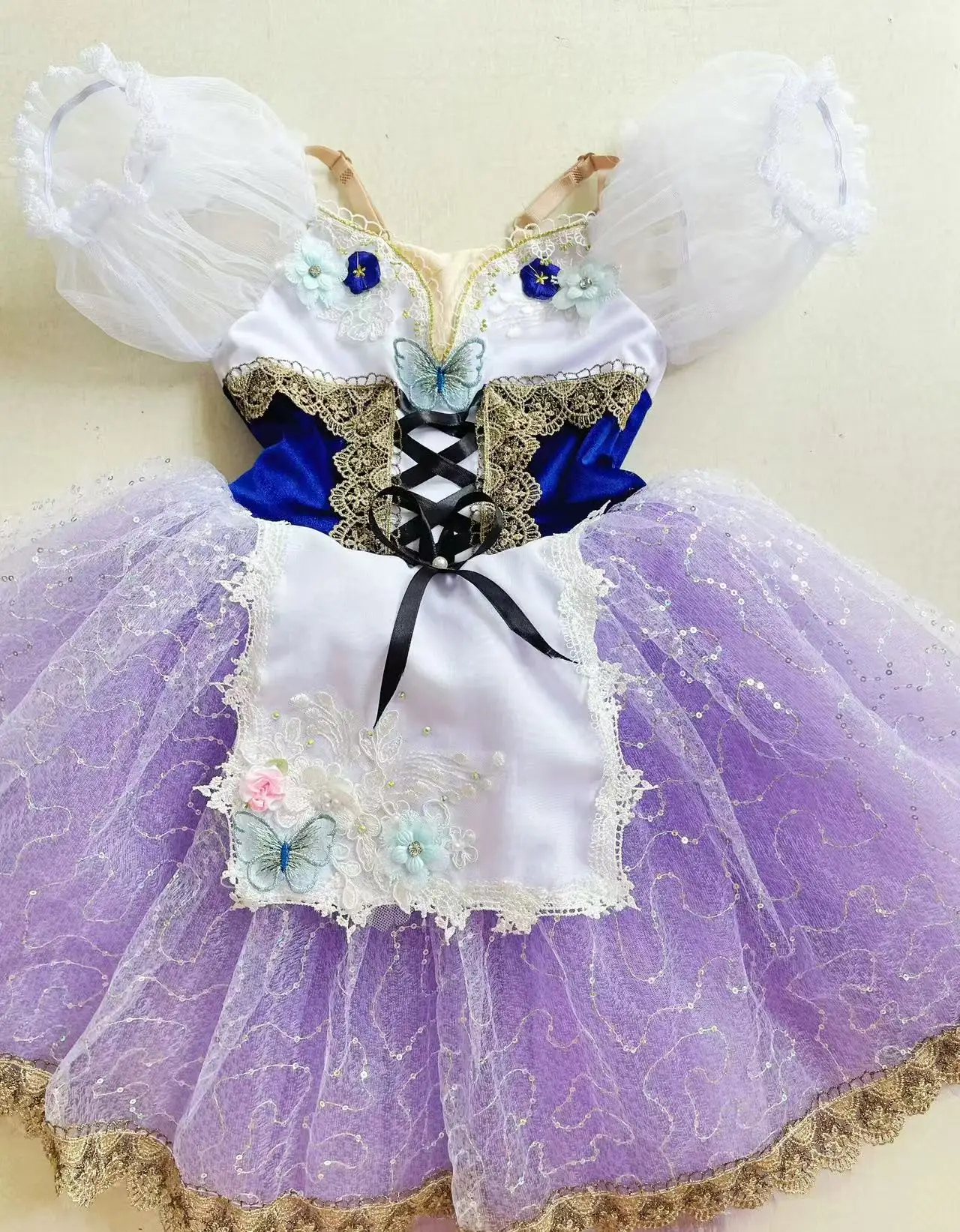 Fioletowa Długa Tiulowa Sukienka Baletowa Spódnica Tutu Dziecięca Dorosła Strój Sceniczny Karnawałowy Kostium dla Córki Cosplay Sukienka Baleriny