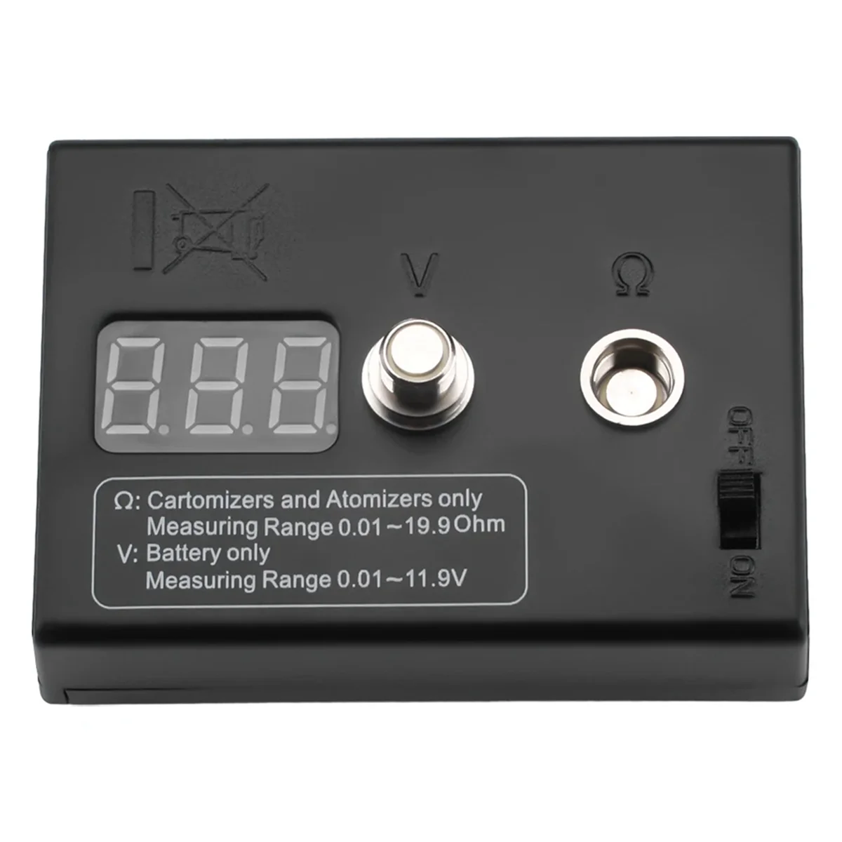 LED Digital Ohm Meter Coil Voltage Measuring 0.01-19.9Ω High Precision Resistance Tester for EGO 510 808D M7 M8