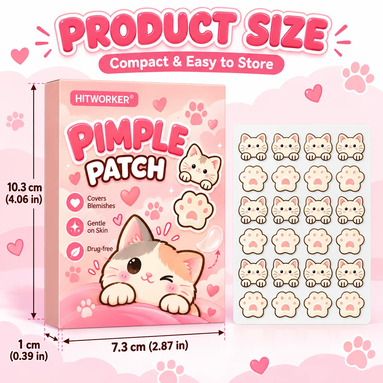 120/40Pcs Cute Cartoon Acne Pa - Skincare China recension och pris